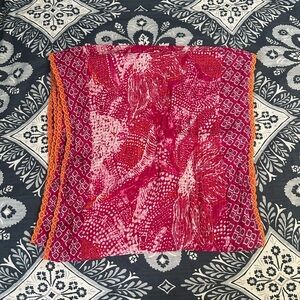 Anthropologie Pink and Orange Wrap Scarf
